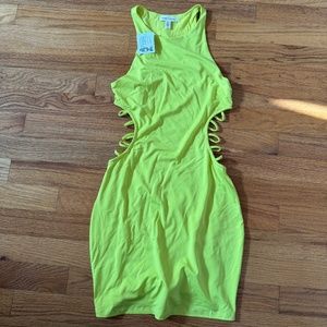 Neon Yellow Urban Outfitters Mini Dress